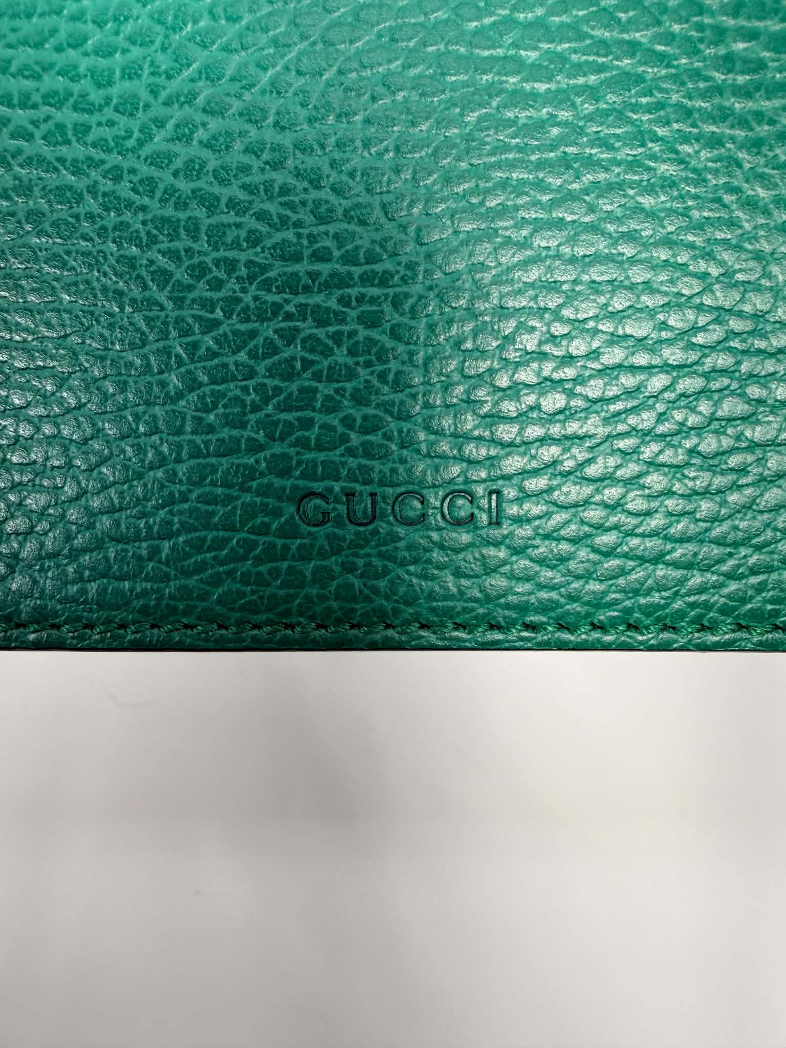 Gucci Dollar Calfskin Crystal Small Dionysus Shoulder Bag Emerald