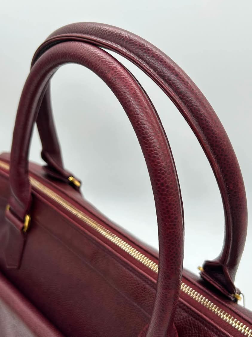 Chanel Vintage CC Pocket Tote Caviar Bordeaux