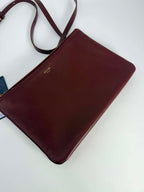 Celine Lambskin Small Trio Crossbody Bag Burgundy