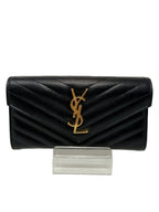 Saint Lauerant YSL Chevron Full Size Wallet