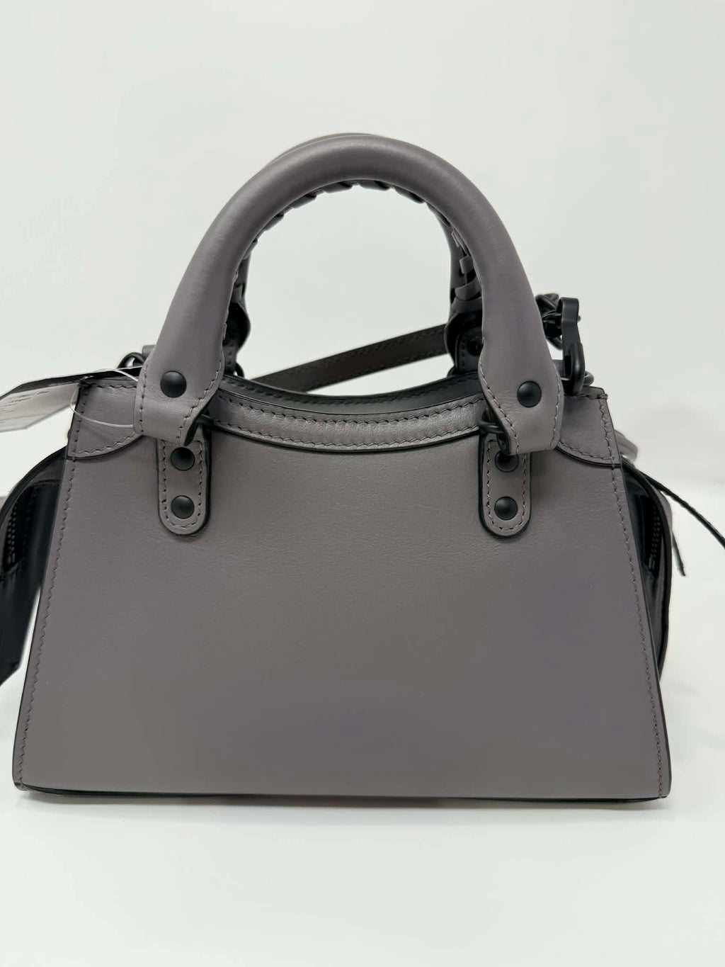 Balenciaga Smooth Calfskin Neo Classic Silver Hardware Mini City Grey