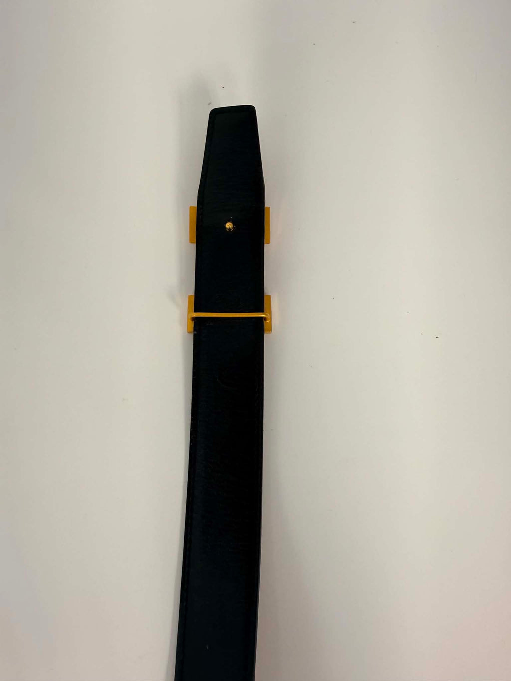 Hermes Reversible Belt Black/Brown Gold Size 80 Tan
