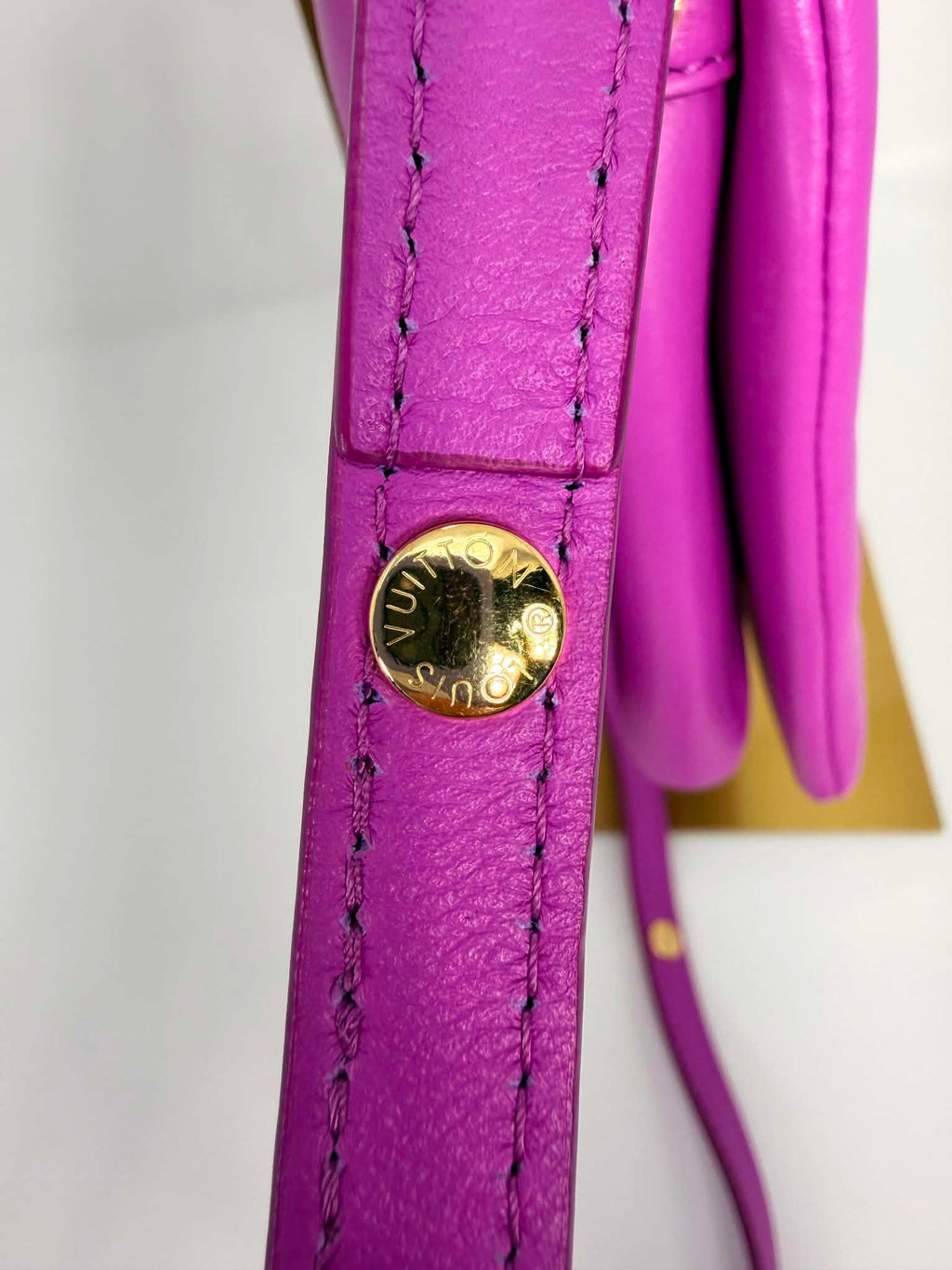Louis Vuitton Lambskin Embossed Monogram Coussin BB Orchid