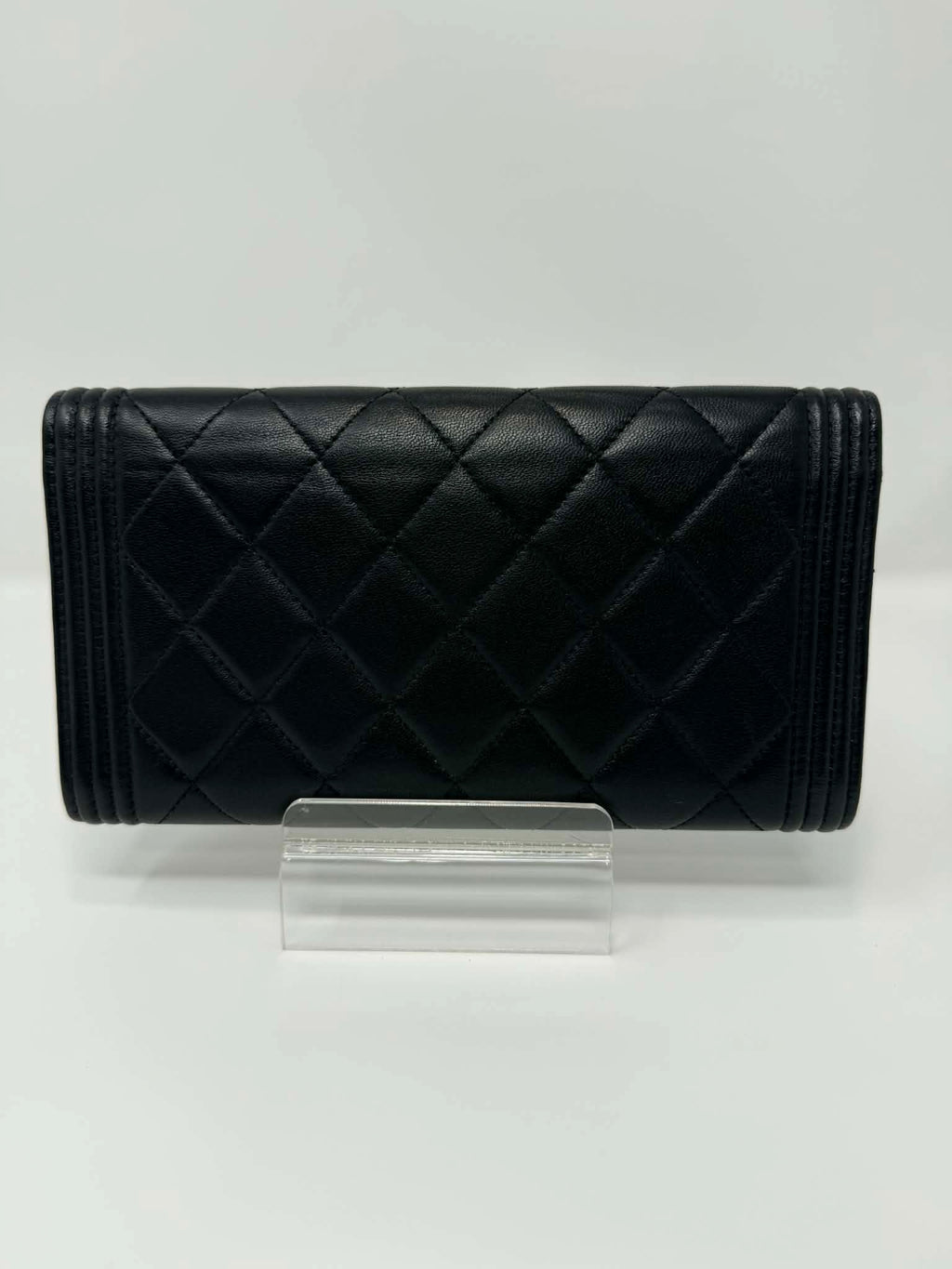 Chanel Boy Flap Long Wallet in Smooth Lambskin