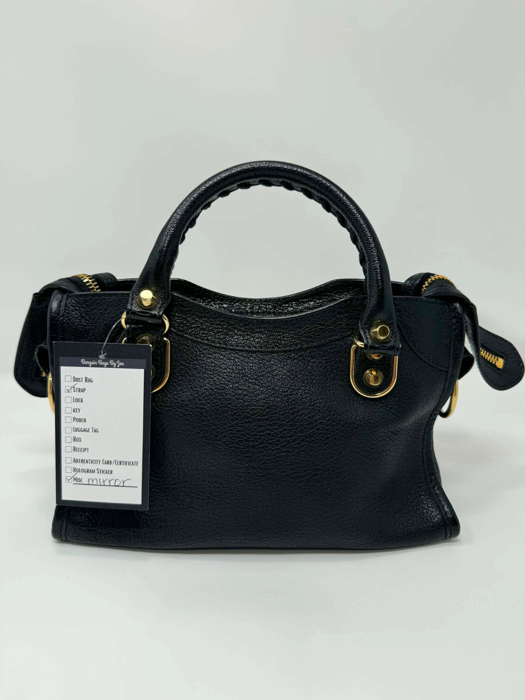 Balenciaga Mini City Bag Black with Mirror