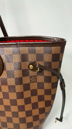 Louis Vuitton Neverful MM Damier Ebene Set with Pouch