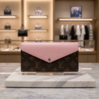 Louis Vuitton Marie-Lou Long Wallet Pink and Monogram
