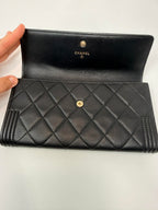 Chanel Boy Flap Long Wallet in Smooth Lambskin