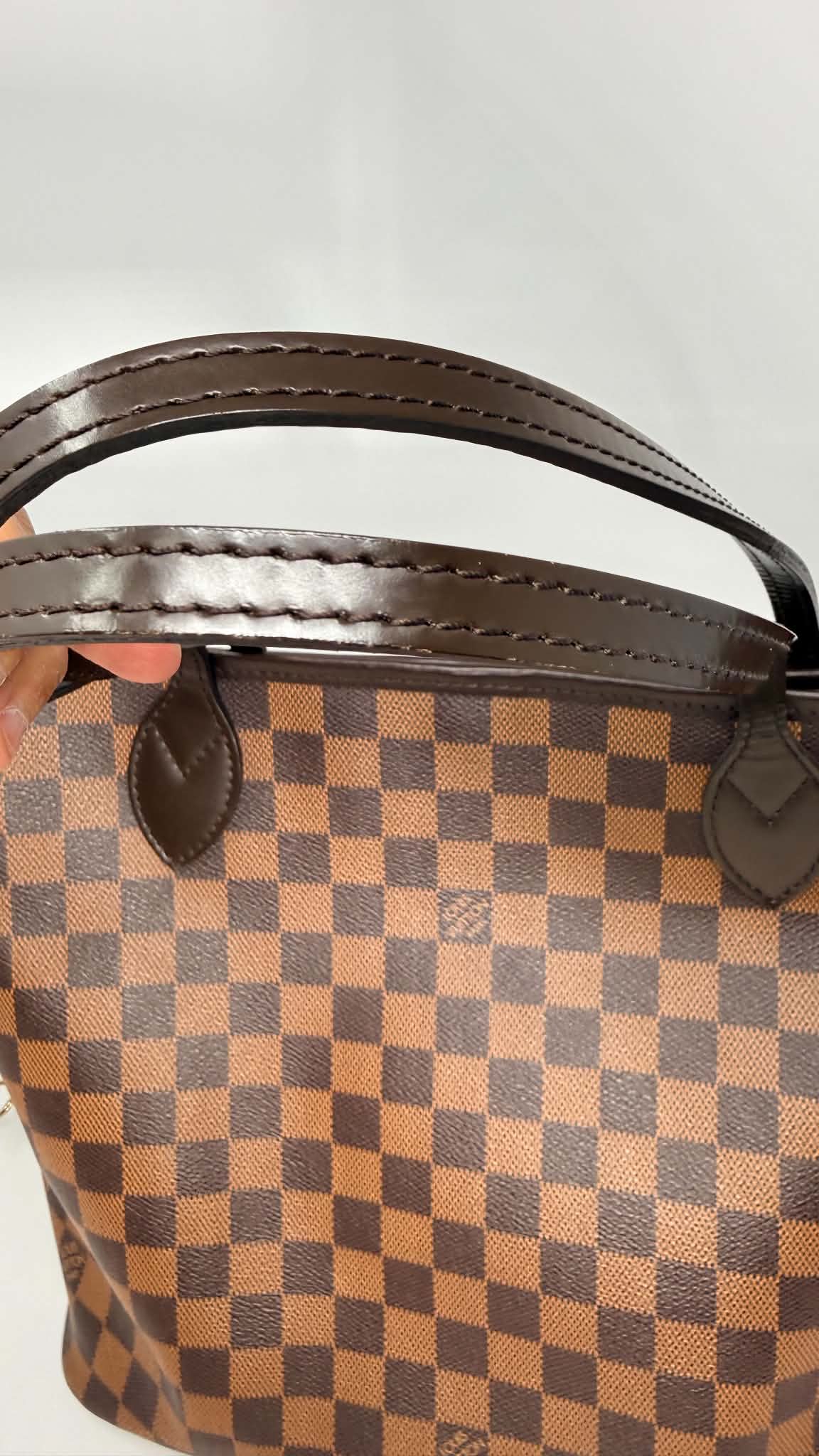 Louis Vuitton Neverful MM Damier Ebene Set with Pouch