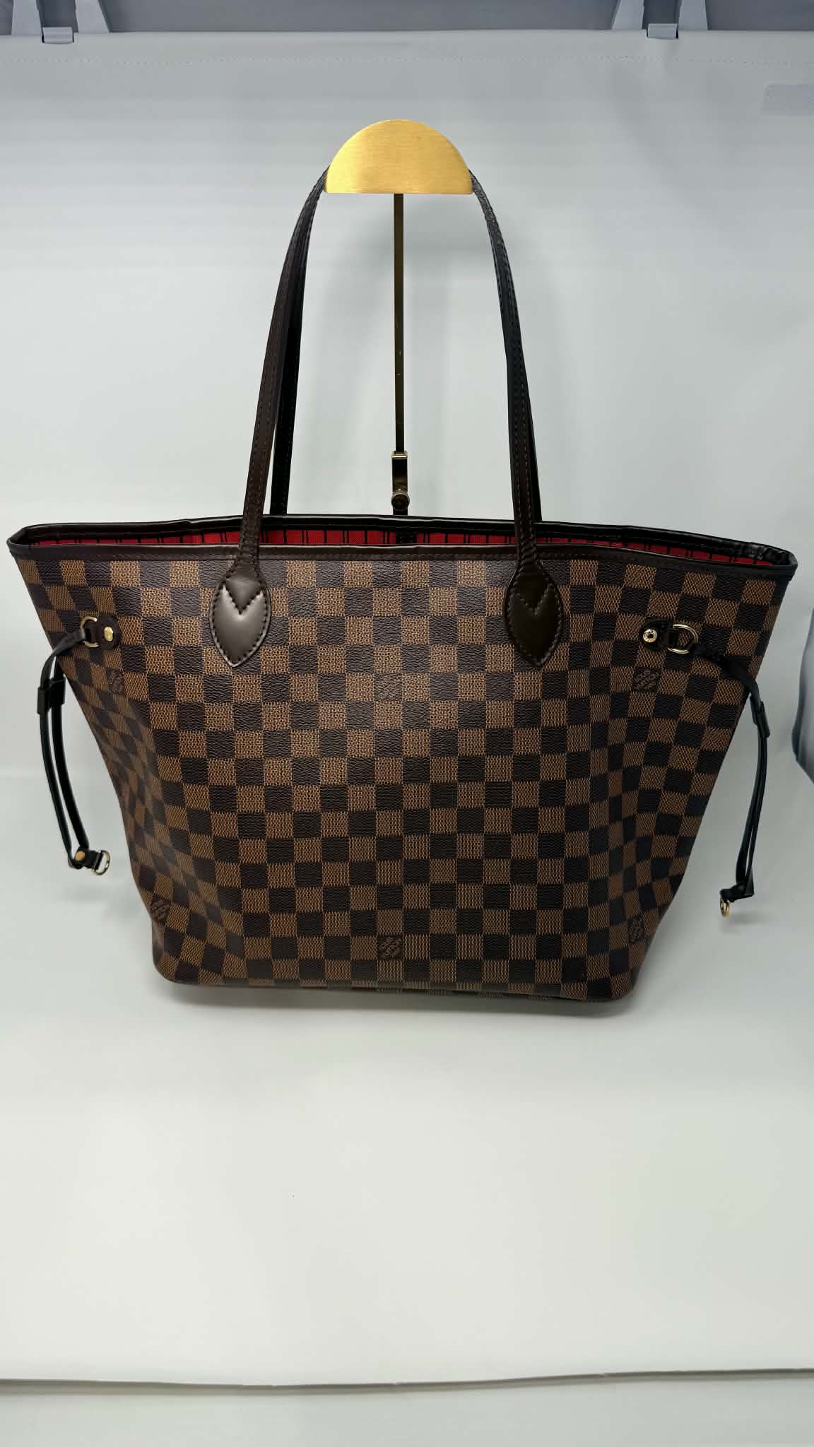 Louis Vuitton Neverful MM Damier Ebene Set with Pouch