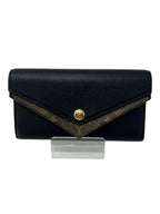 Louis Vuitton Monogram/Black Portefeuille Double V Long Bifold Wallet