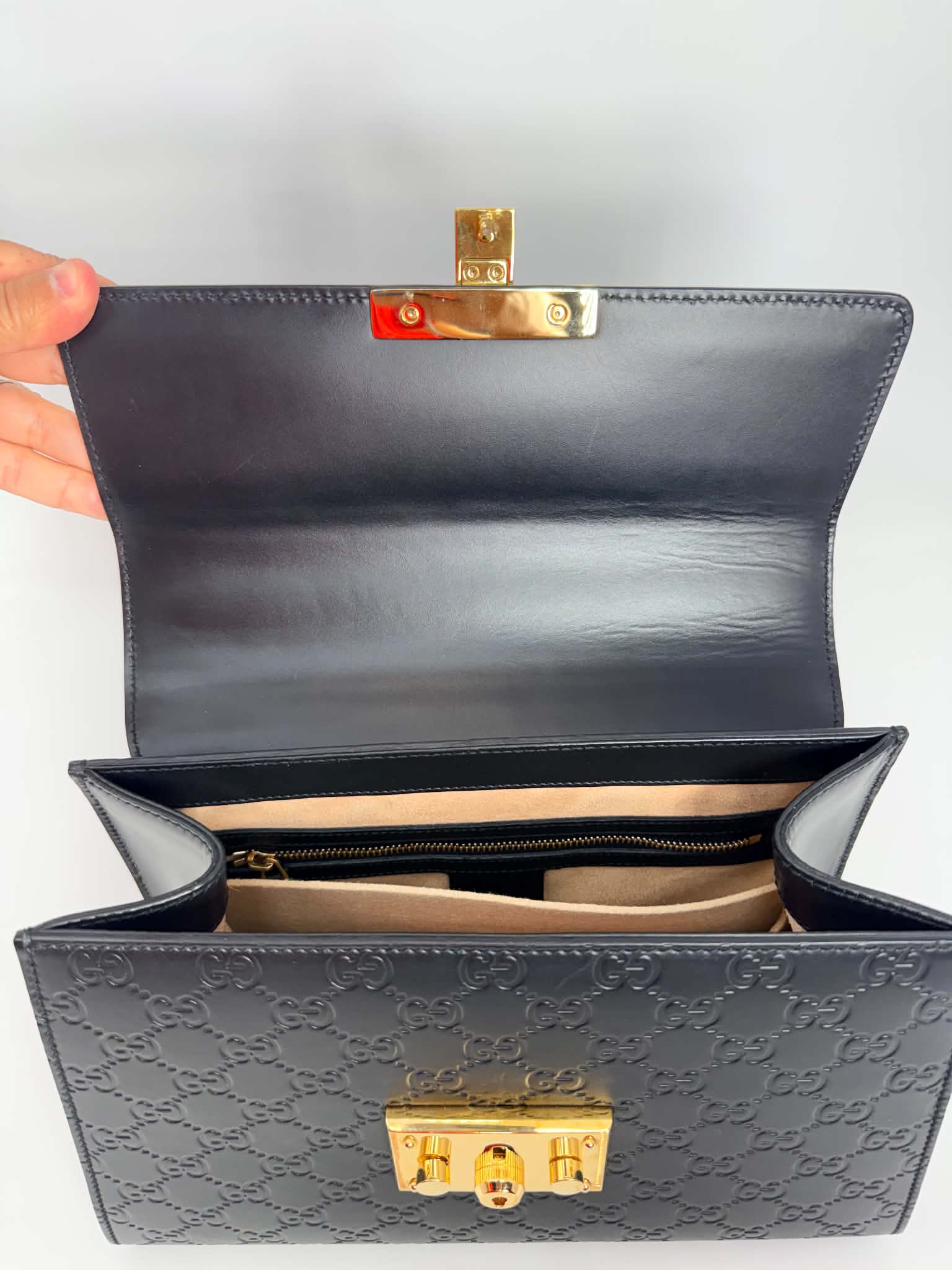 Gucci Padlock Top Handle Embossed