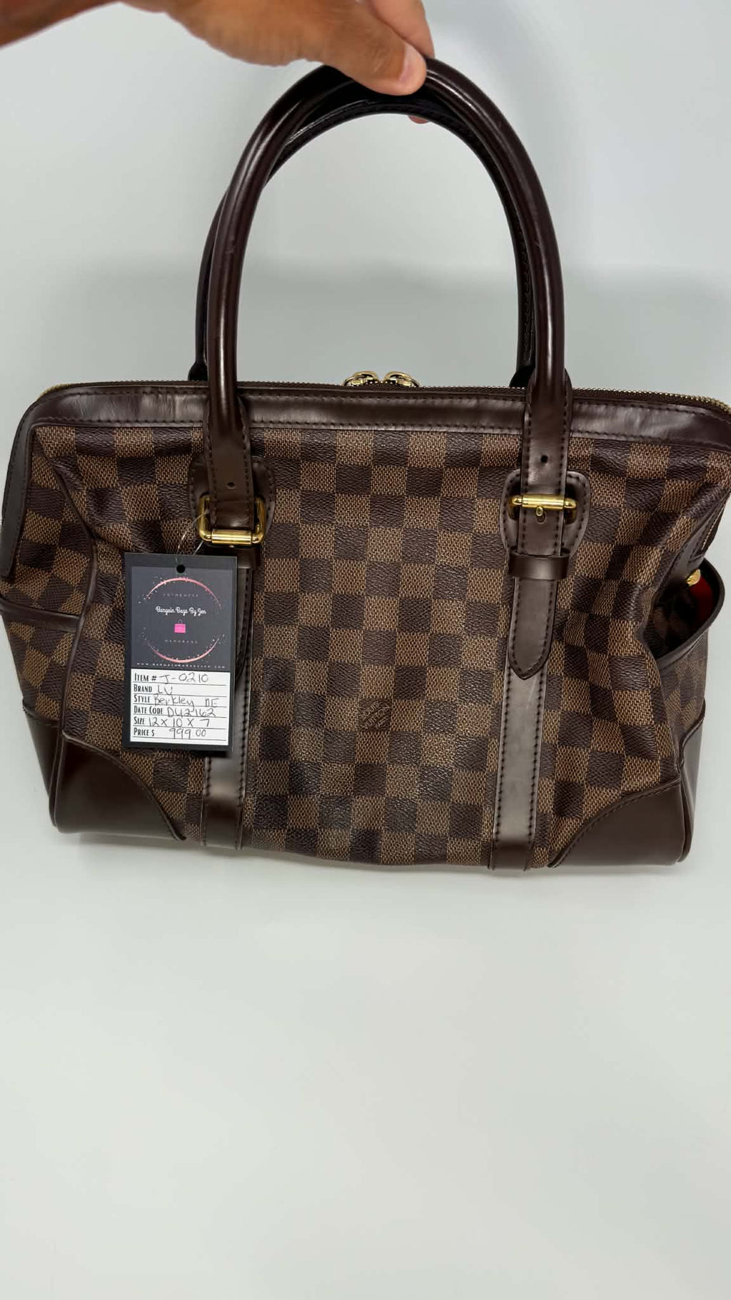 Louis Vuitton Berkeley Damiet Ebene Handbag