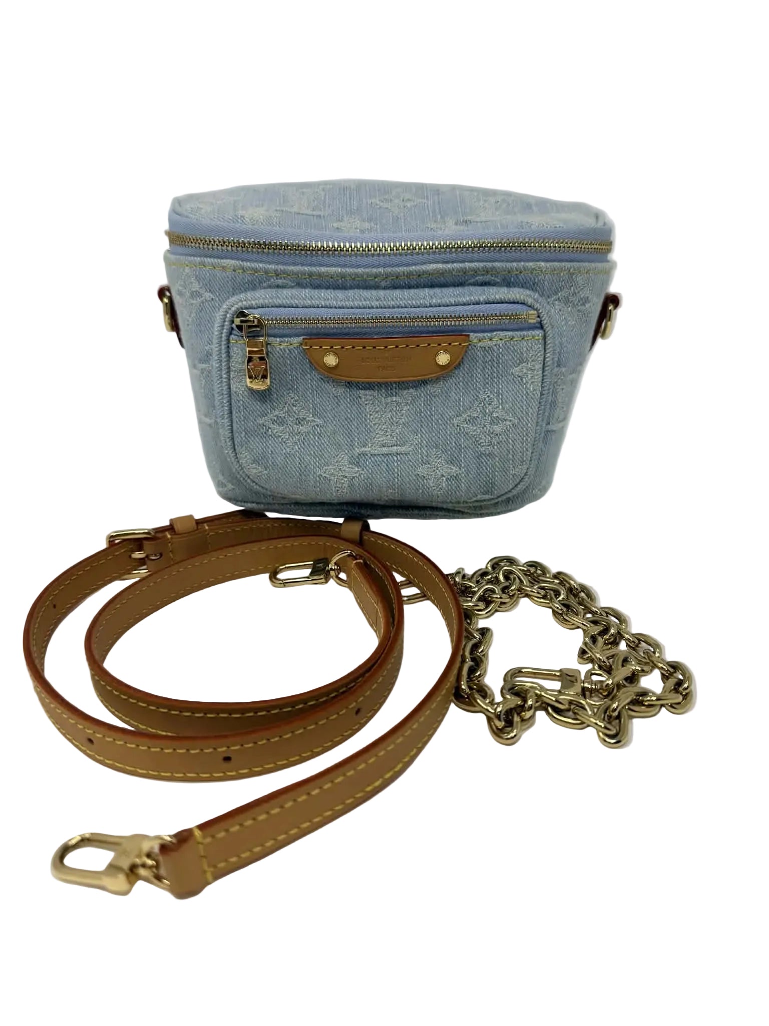 Louis Vuitton Mini Blue Denim Bumbag