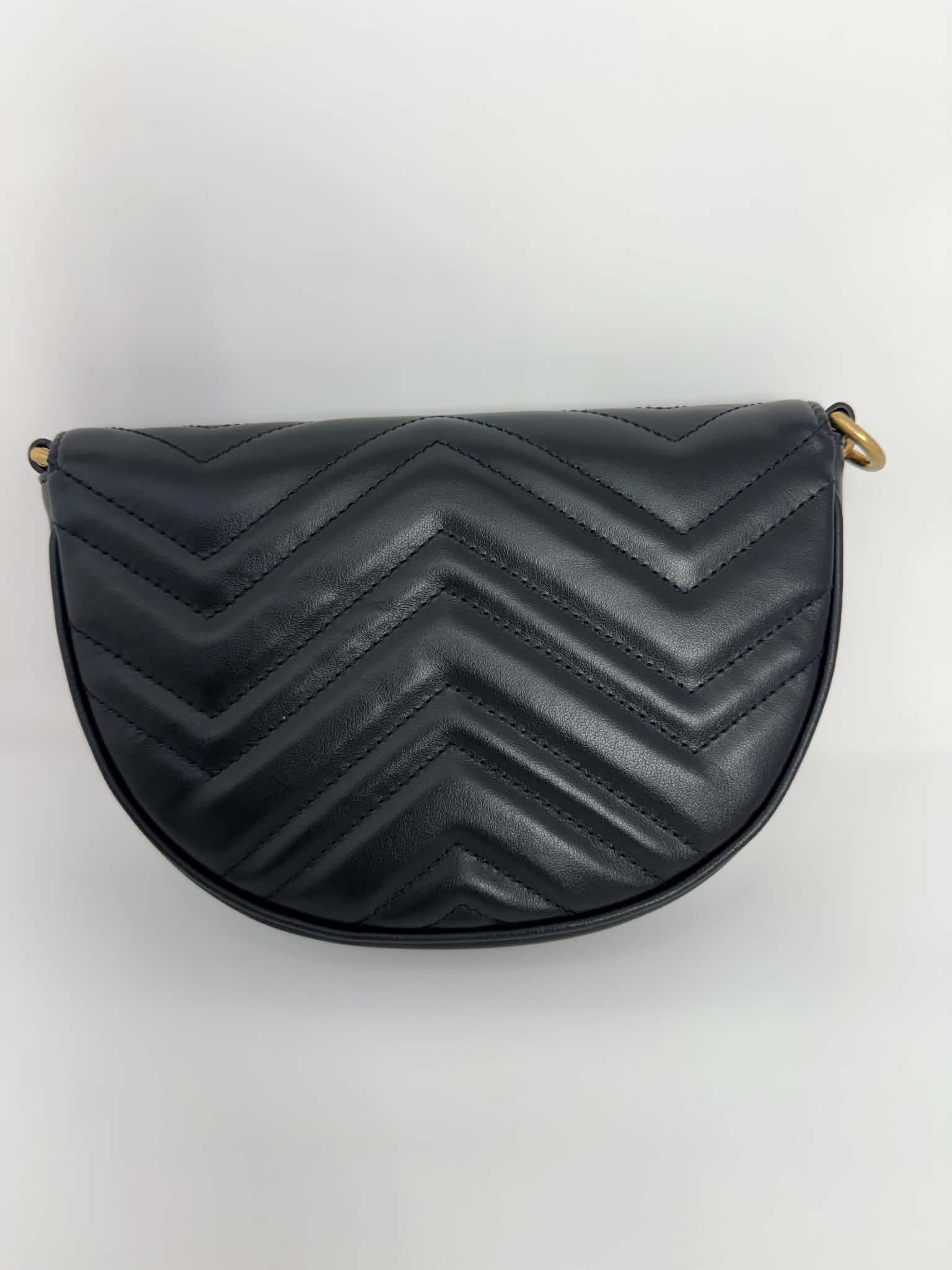 Gucci Marmont Chain Half Moon Crossbody