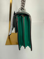 Gucci Dollar Calfskin Crystal Small Dionysus Shoulder Bag Emerald
