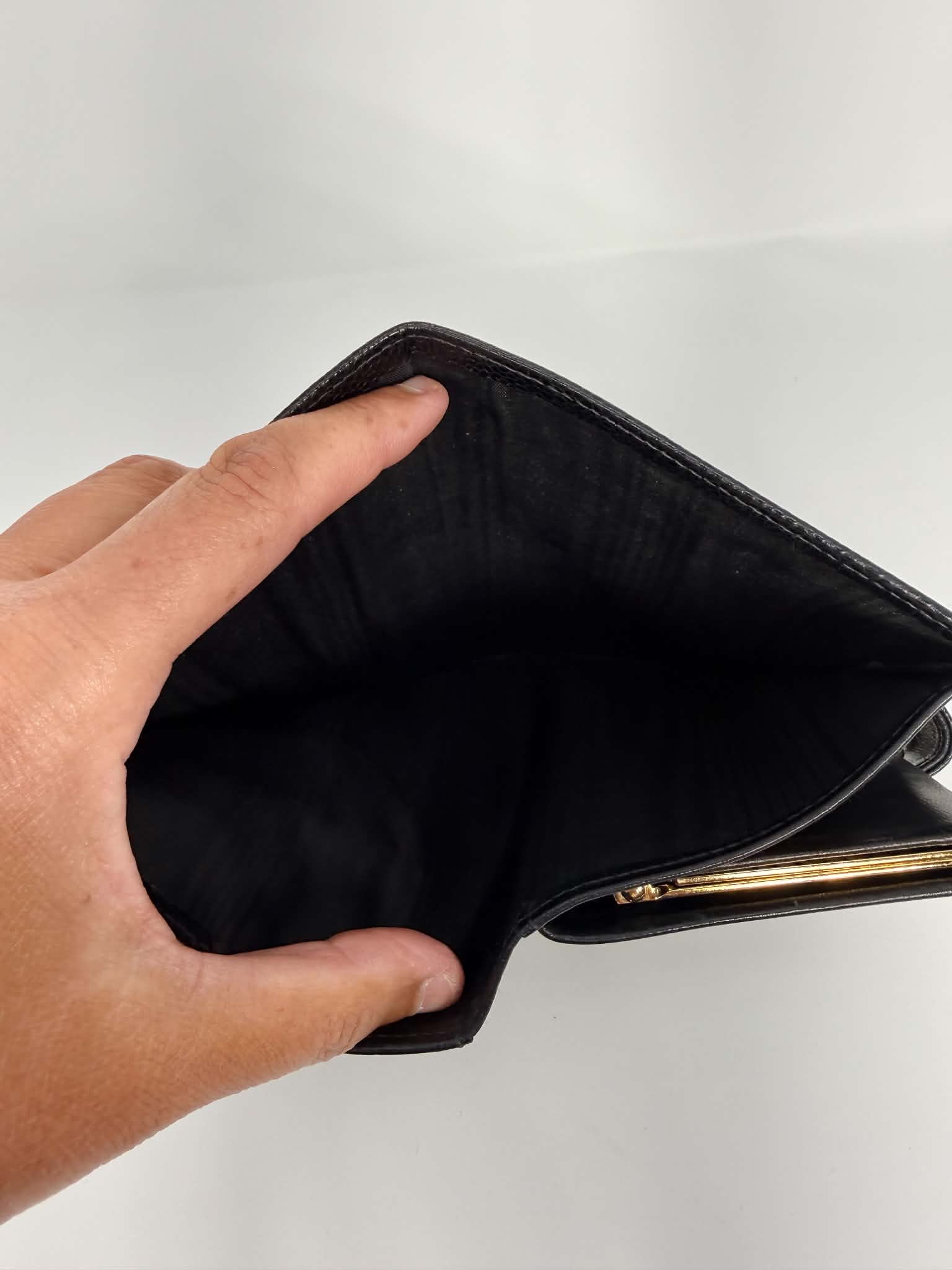 Chanel Caviar Timeless CC French Wallet Black