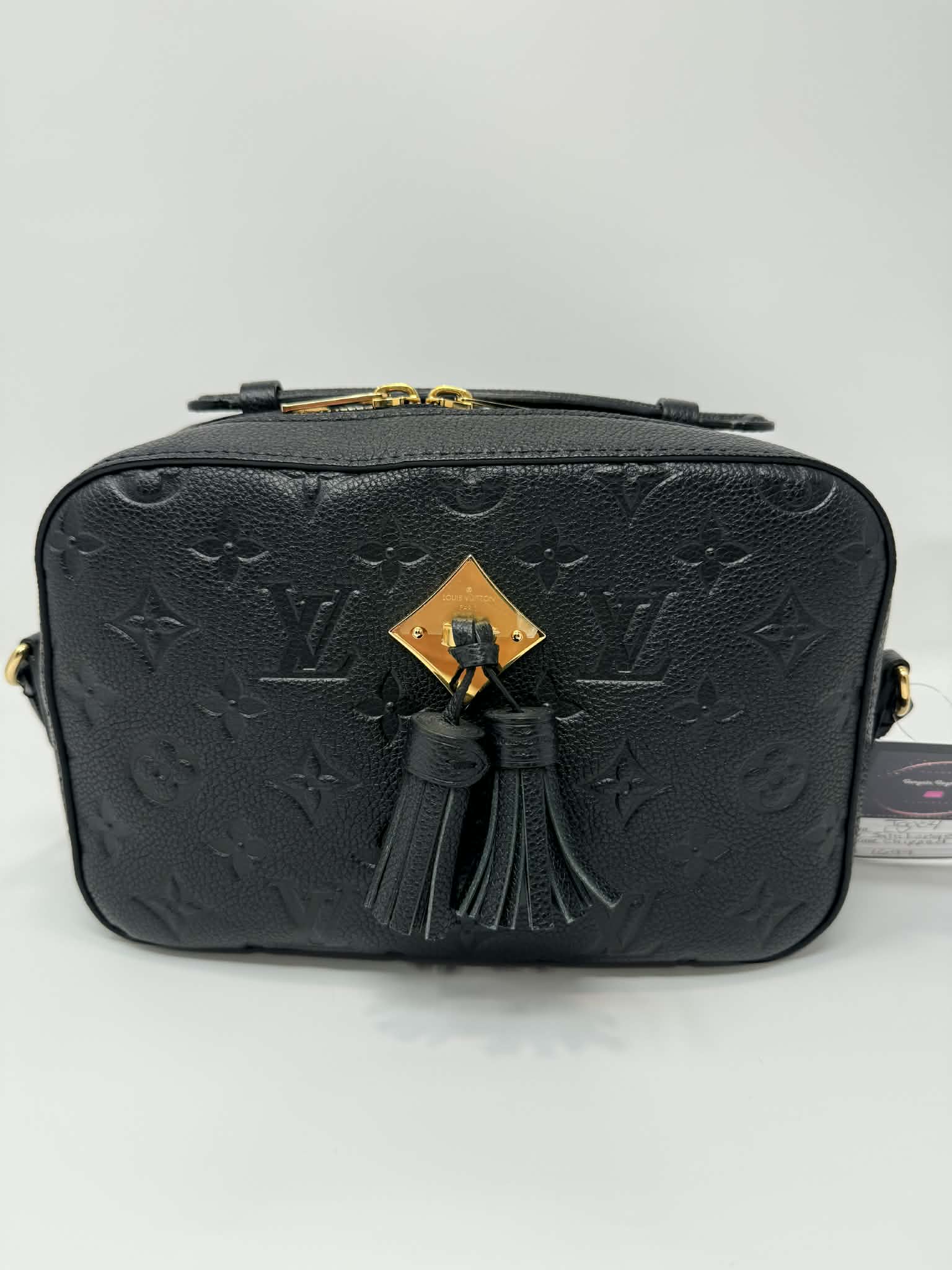 Louis Vuitton Saintonge Black Empreinte Leather