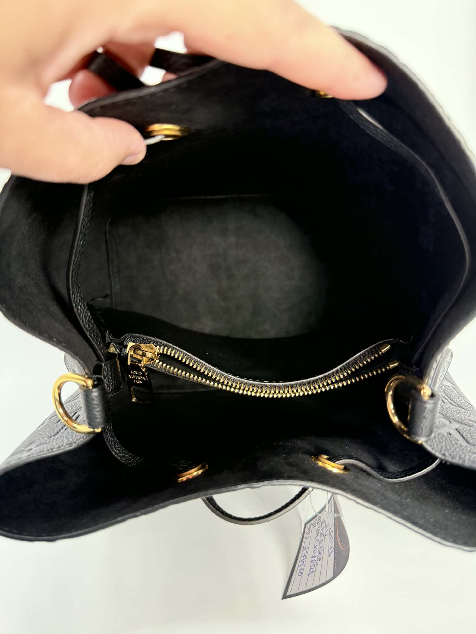 Louis Vuitton Neo Noe Black Empreinte Leather with Two Straps