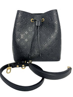 Louis Vuitton Neo Noe Black Empreinte Leather with Two Straps