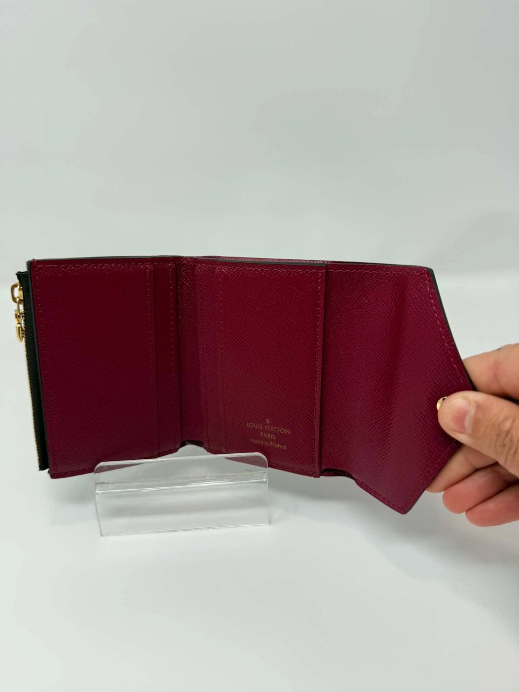 Louis Vuitton Monogram & Burgandy Zoe Wallet