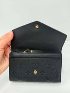 Louis Vuitton Empreinte Compact Curieuse Wallet Black