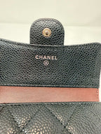 Chanel Caviar Quilted Compact Flap Wallet Black