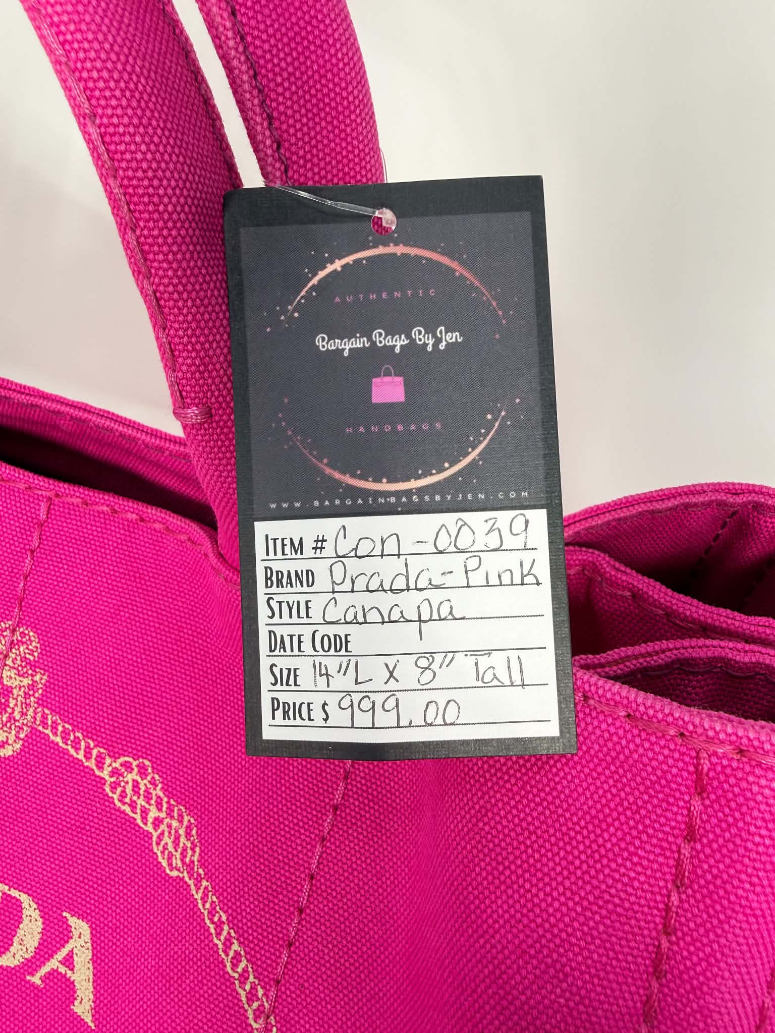 Prada Canapa Tote Bag