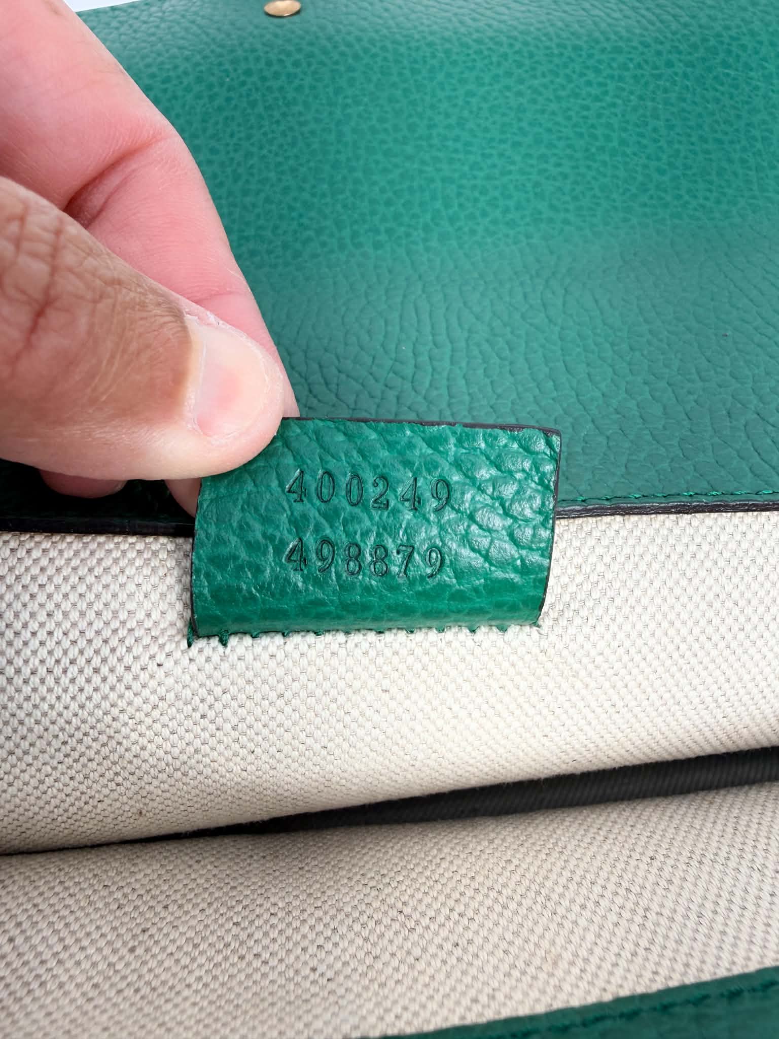 Gucci Dollar Calfskin Crystal Small Dionysus Shoulder Bag Emerald