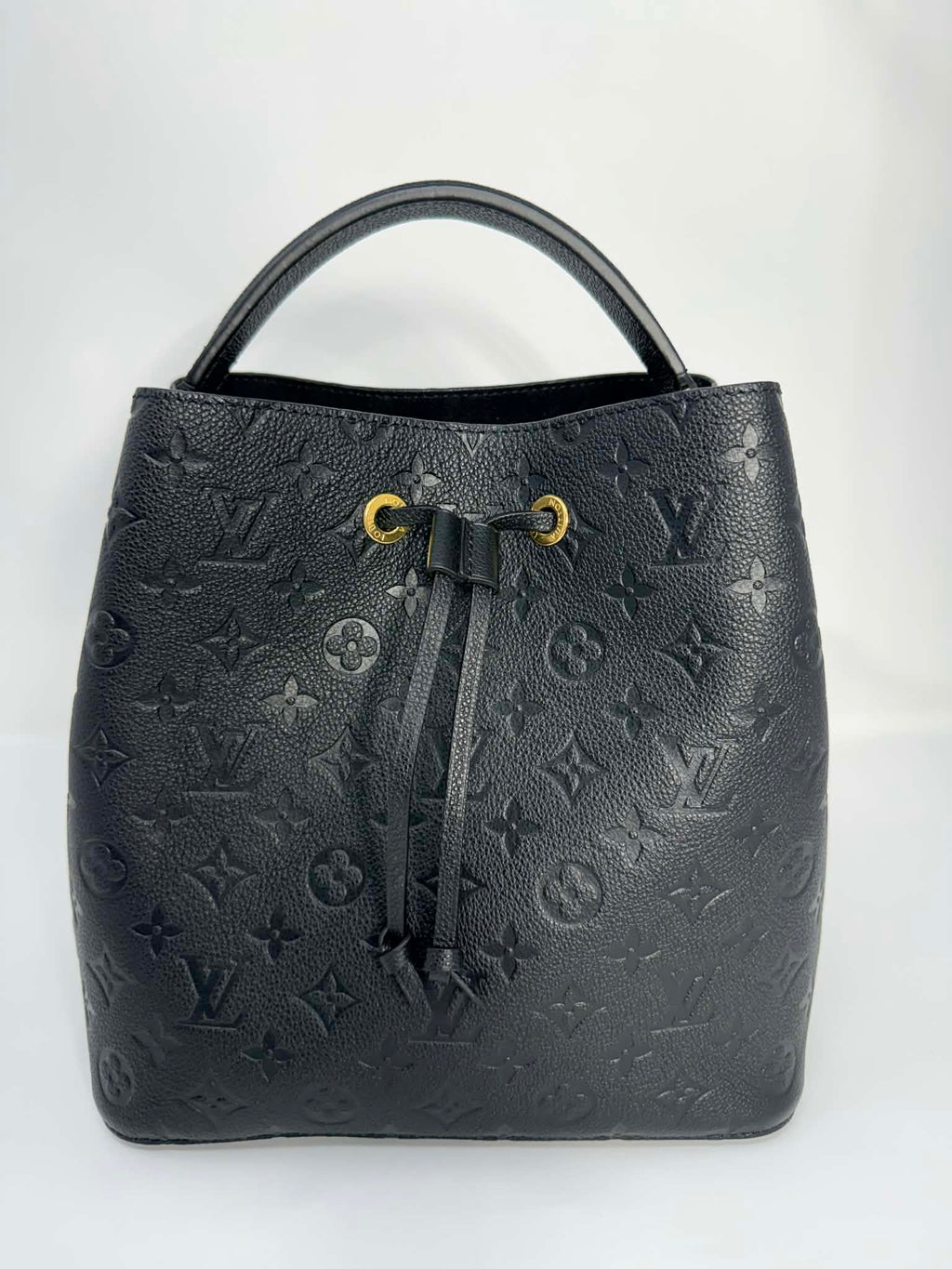 Louis Vuitton Neo Noe Black Empreinte Leather with Two Straps