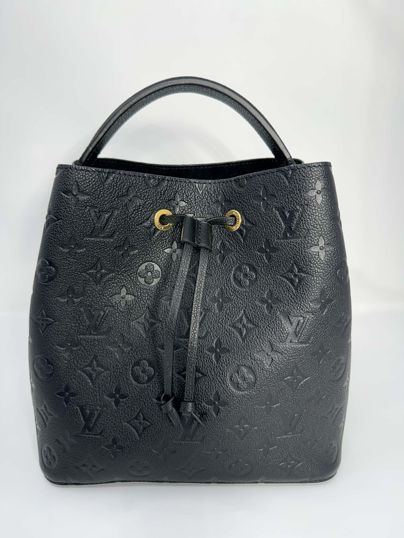 Louis Vuitton Neo Noe Black Empreinte Leather with Two Straps