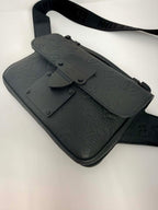 Louis Vuitton S Lock Sling Bag in black Taurillon leather
