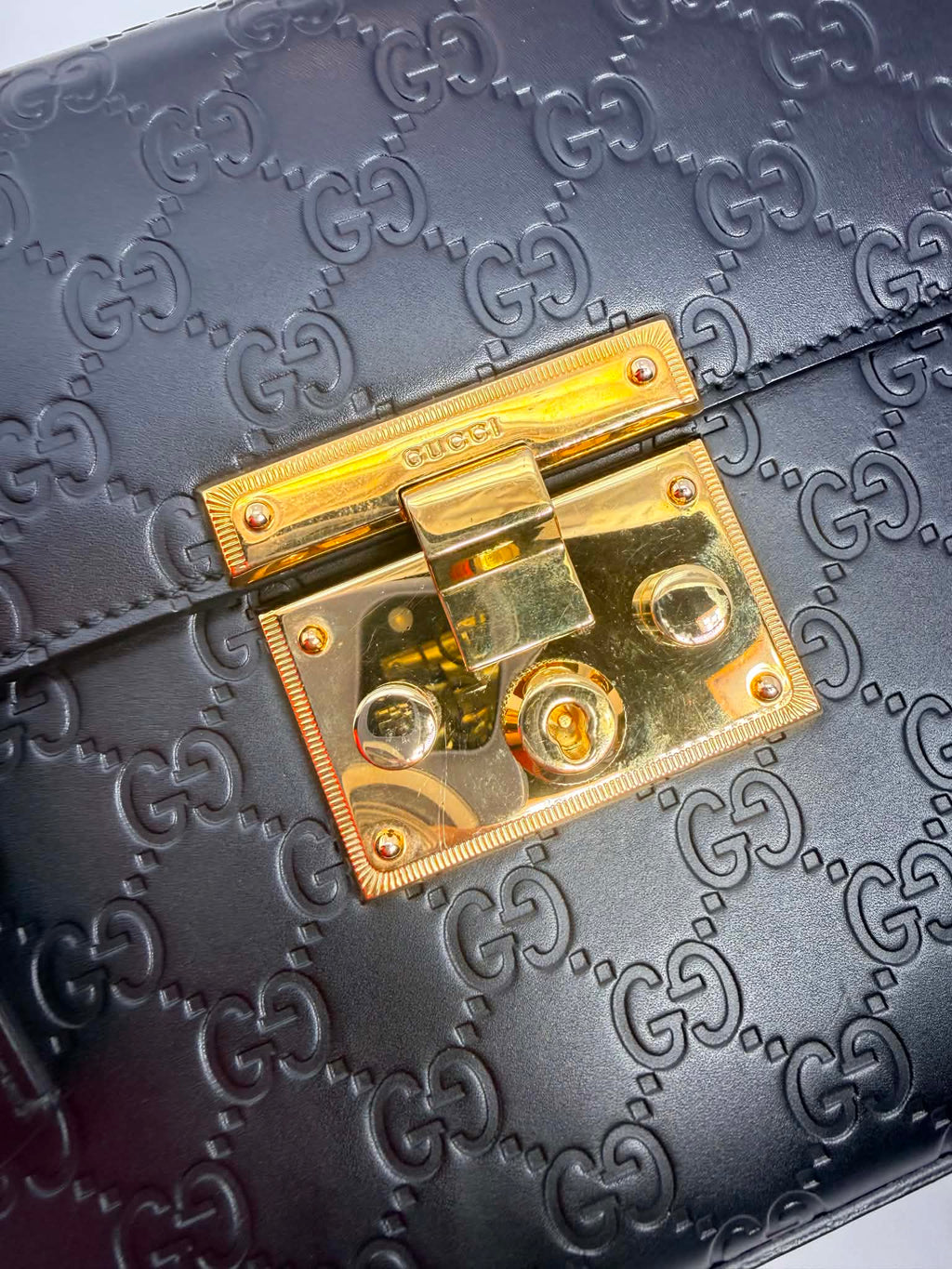 Gucci Padlock Top Handle Embossed