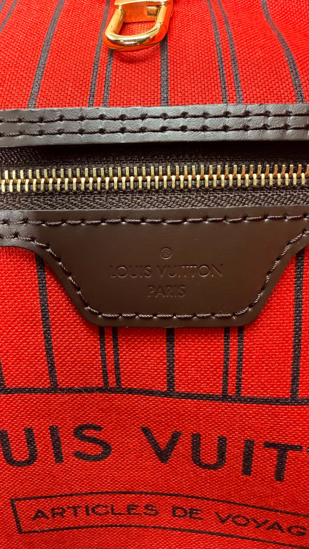 Louis Vuitton Neverful MM Damier Ebene Set with Pouch
