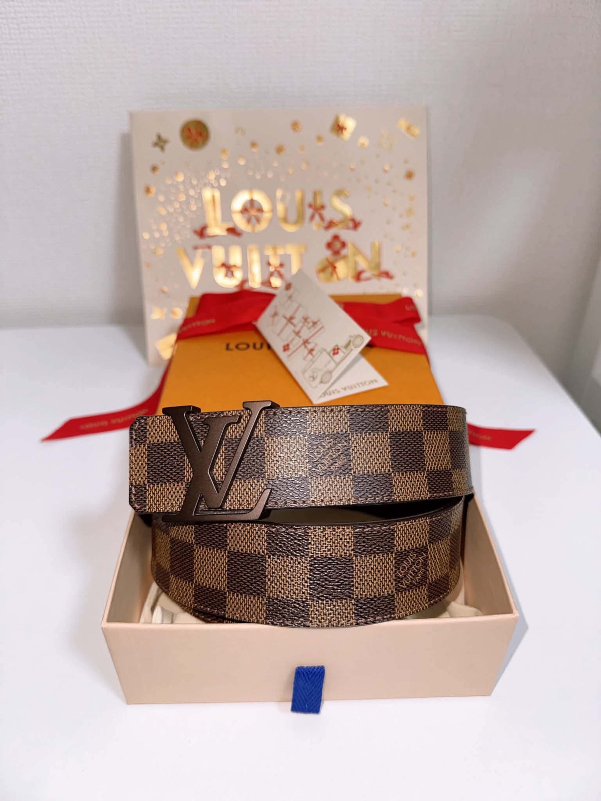 Louis Vuitton Damier Ebene Belt Size 85/34