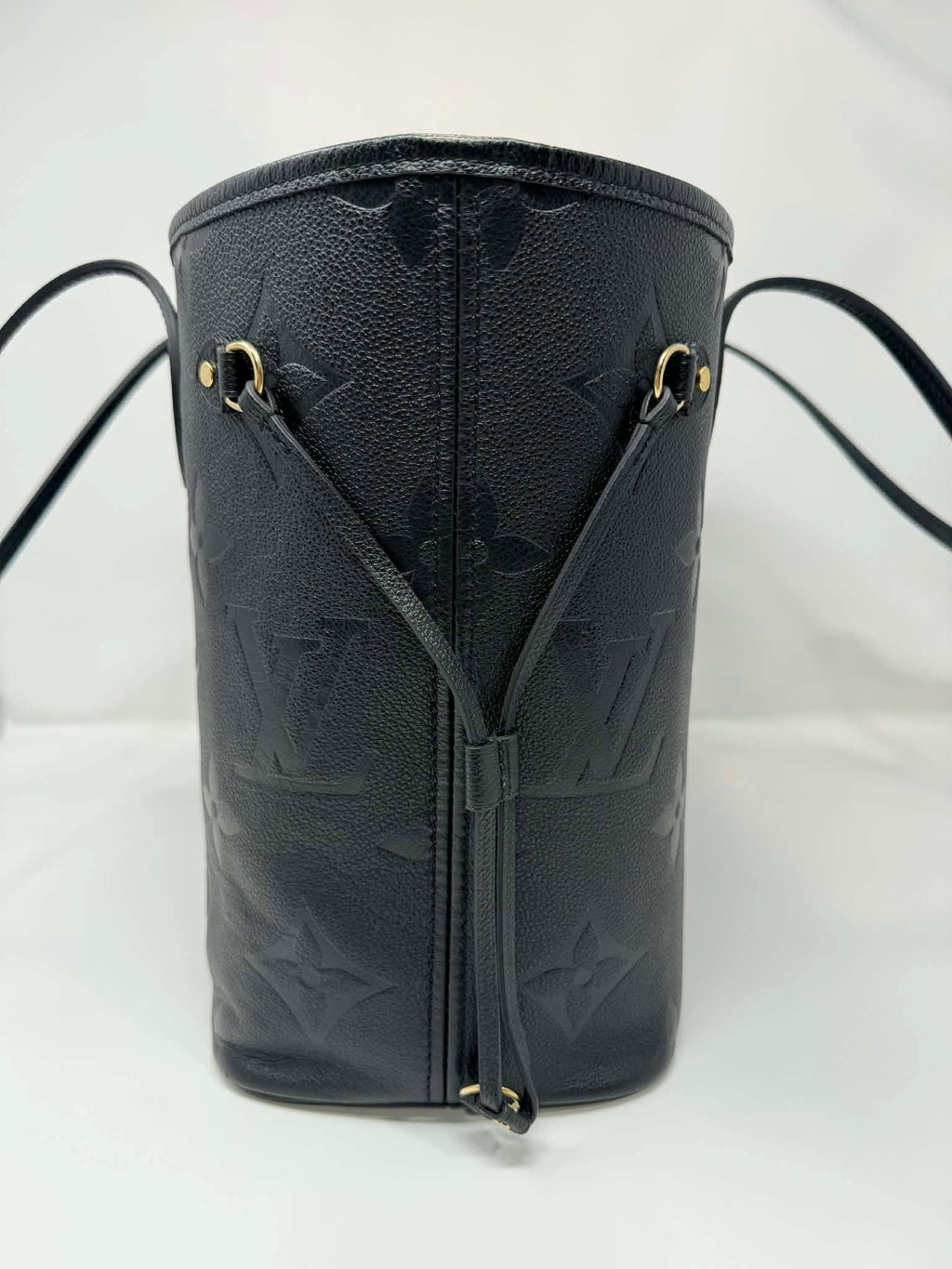 Louis Vuitton Neverfull MM Empreinte Leather Black with Pouch