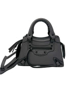 Balenciaga Smooth Calfskin Neo Classic Silver Hardware Mini City Grey