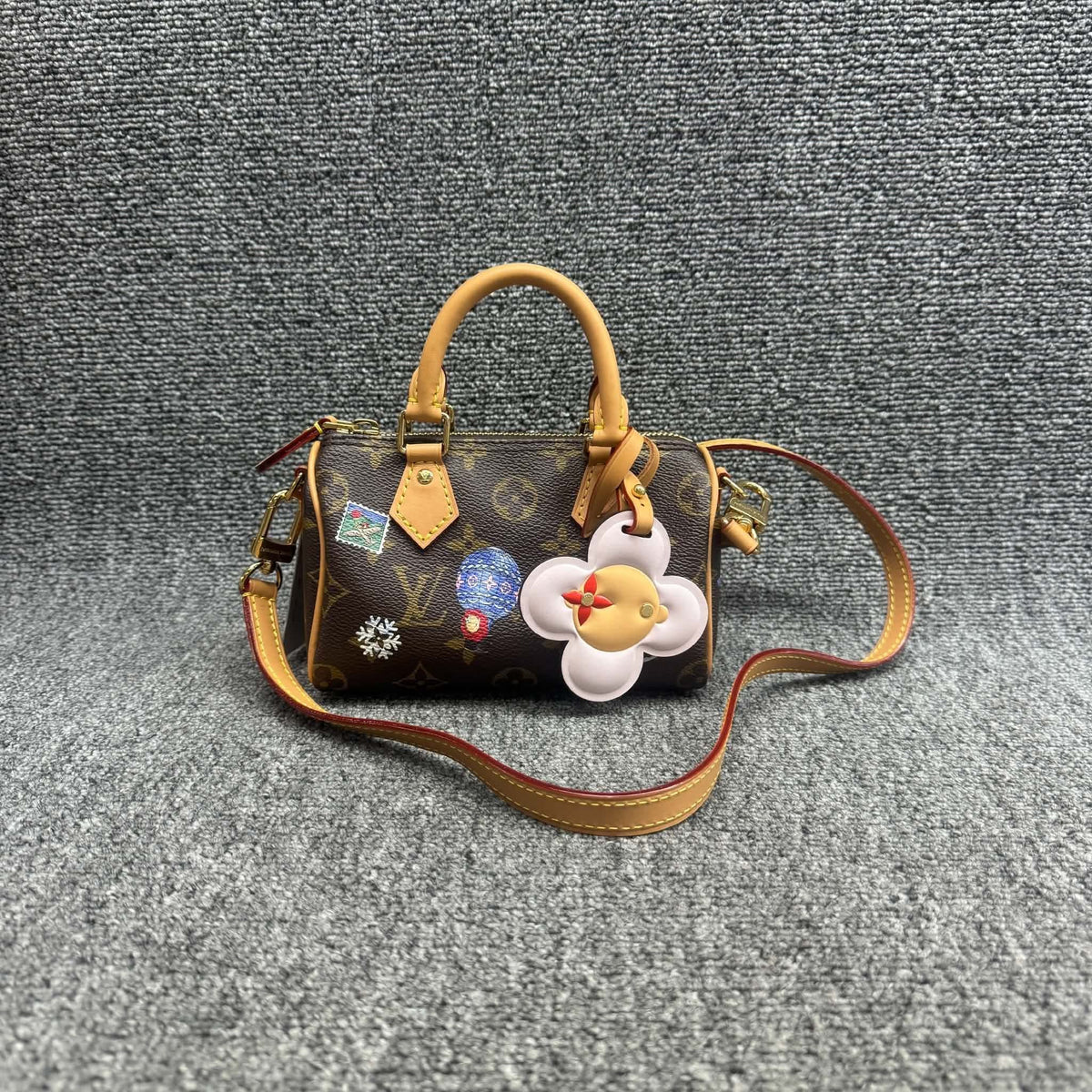Louis Vuitton Monogram 57th Street NYC Nano Speedy Yellow Cab