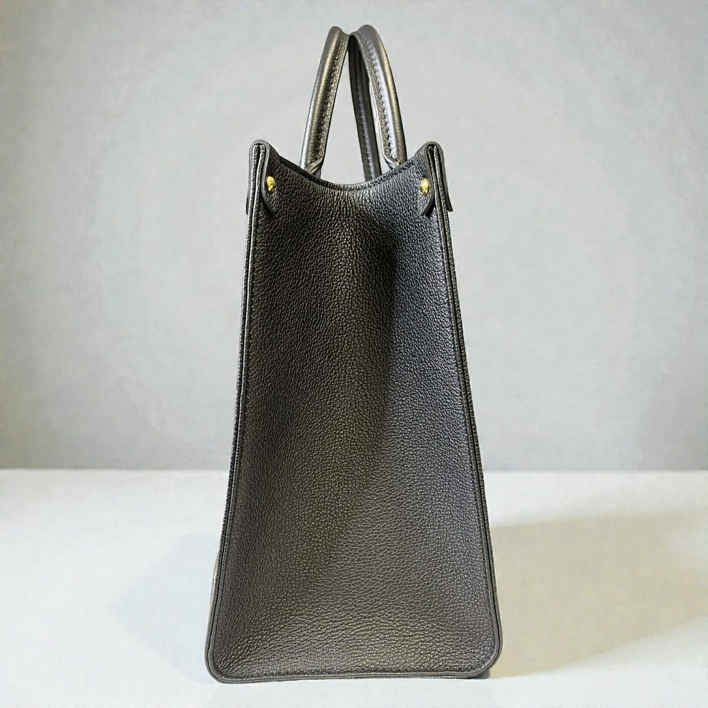 Louis Vuitton On The Go MM Empriente Leather Black and Ivory