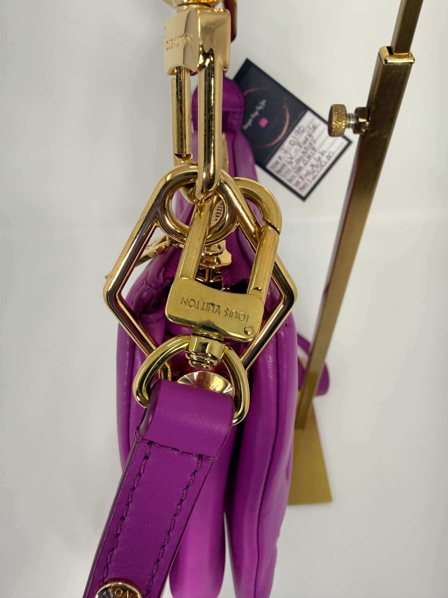 Louis Vuitton Lambskin Embossed Monogram Coussin BB Orchid