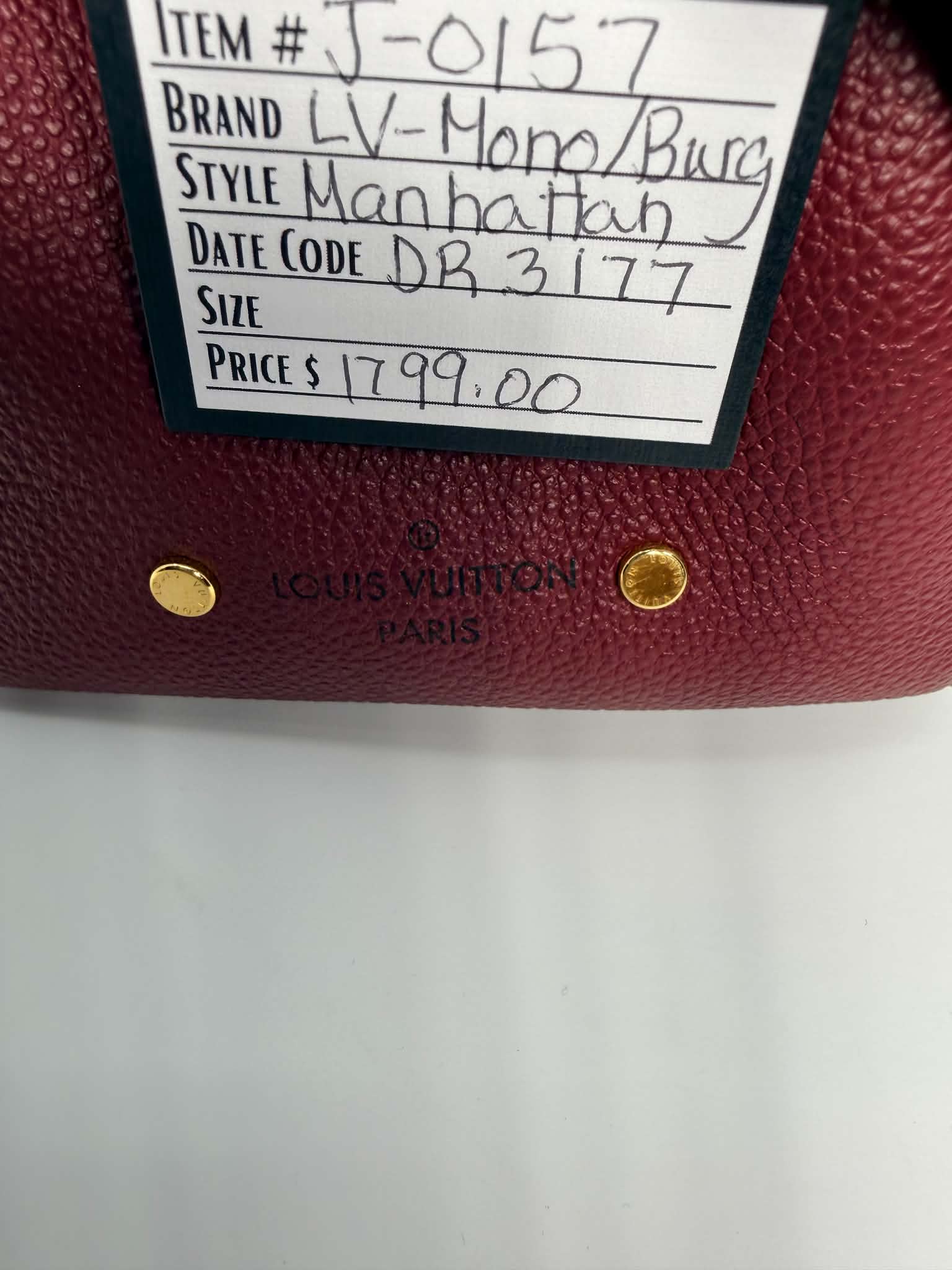 Louis Vuitton Monogram Manhattan NM Raisin