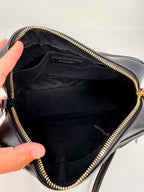 Saint Laurent Calfskin Matelasse Monogram Lou Camera Bag Black