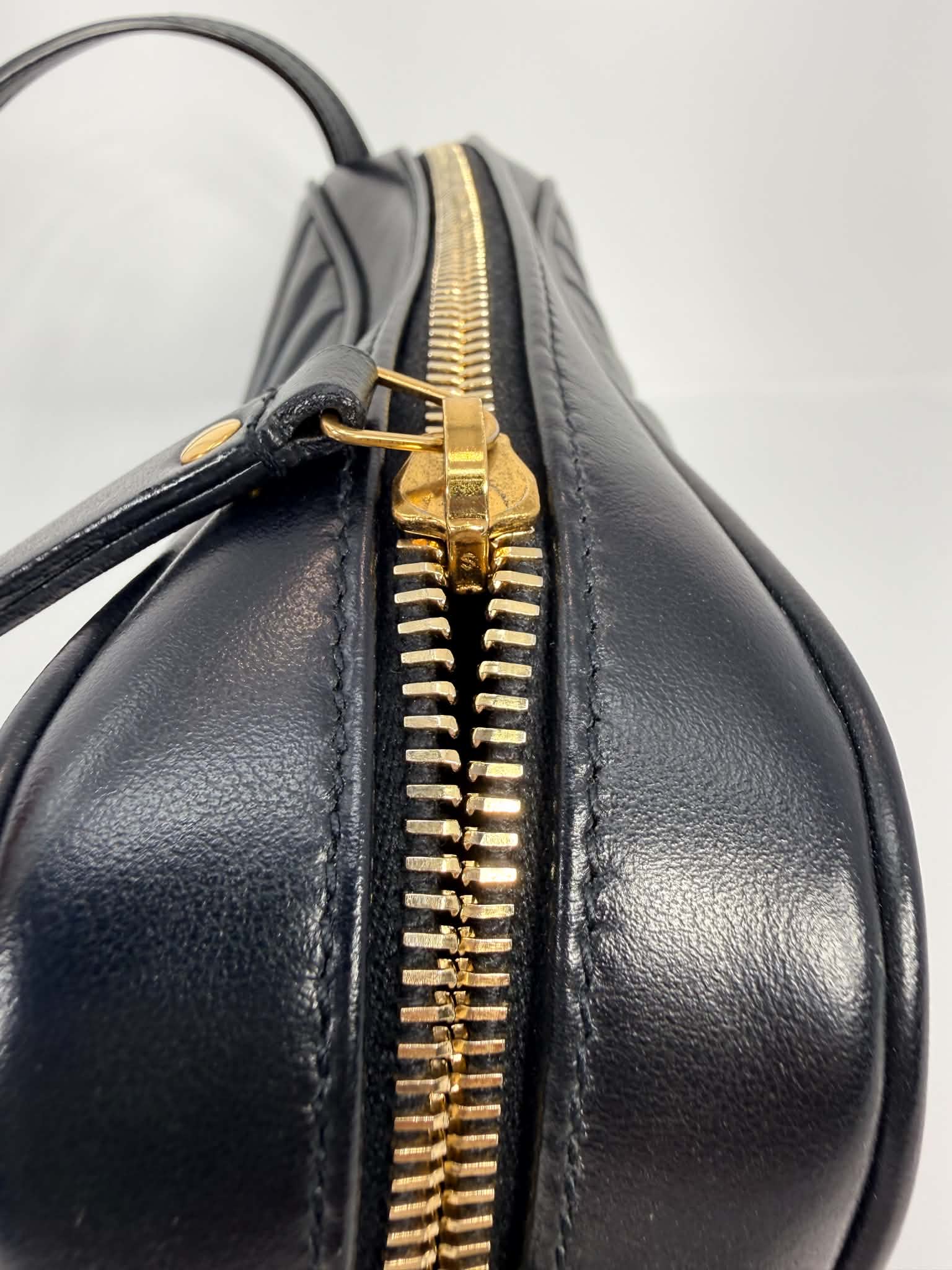 Saint Laurent Calfskin Matelasse Monogram Lou Camera Bag Black