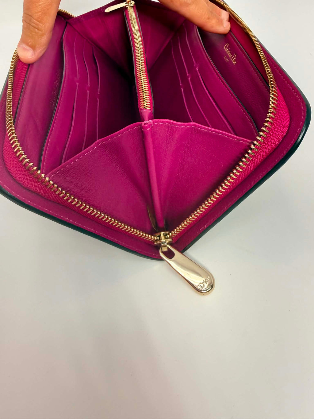 Dior Black and Fuchsia Wallet