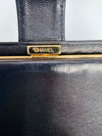 Chanel Caviar Timeless CC French Wallet Black