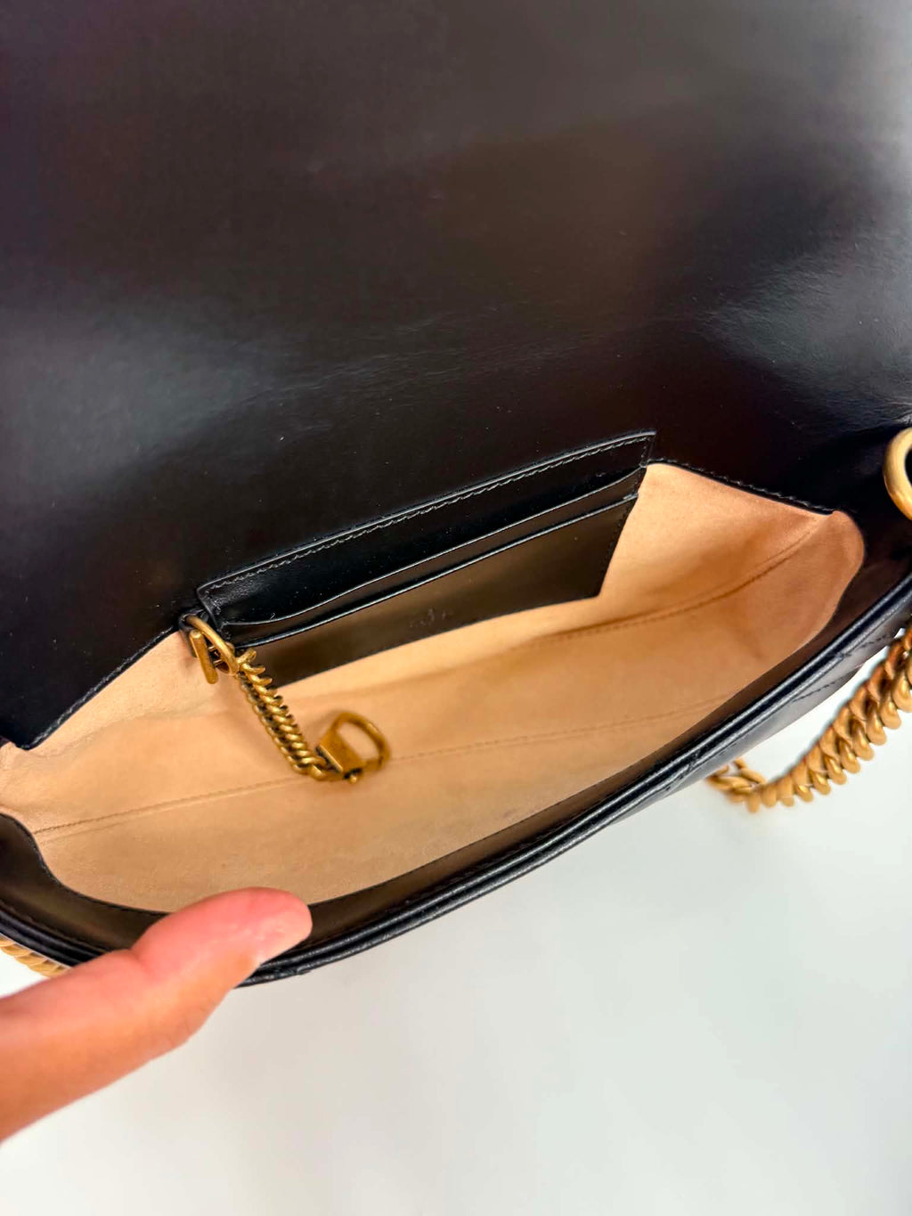Gucci Marmont Chain Half Moon Crossbody