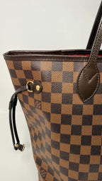 Louis Vuitton Neverful MM Damier Ebene Set with Pouch