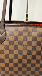 Louis Vuitton Neverful MM Damier Ebene Set with Pouch
