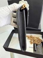 Chanel Quilted Lacquered Chain Phone Holder in Lambskin