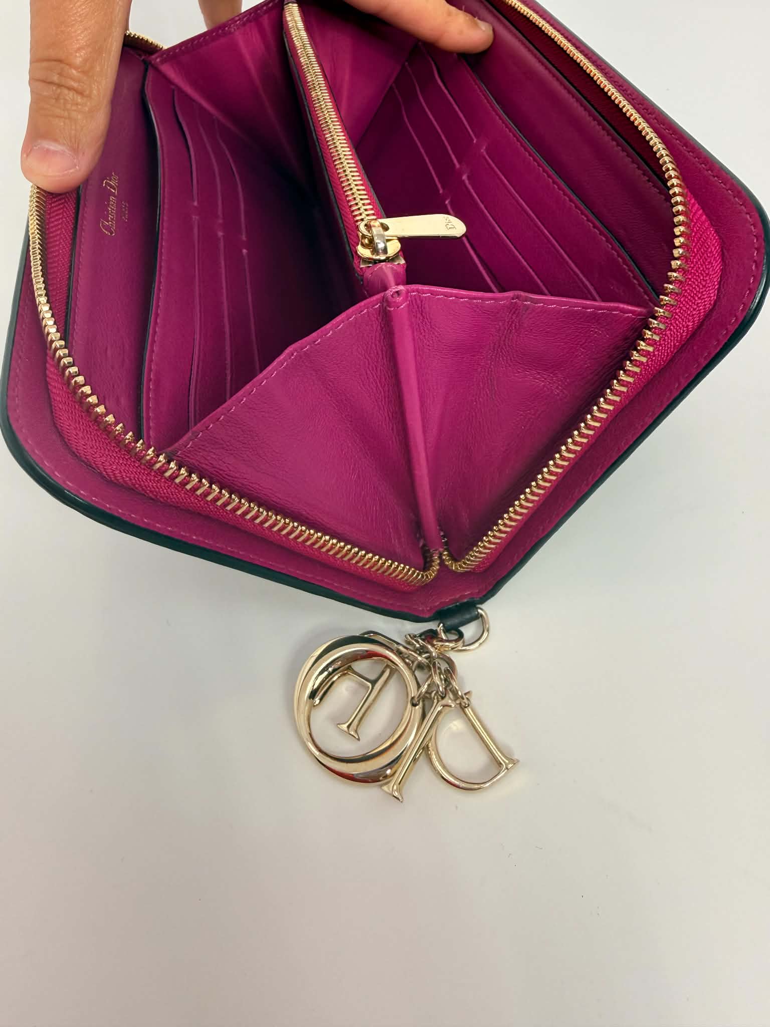 Dior Black and Fuchsia Wallet